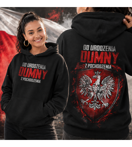 Damska bluza z kapturem OD URODZENIA DUMNY